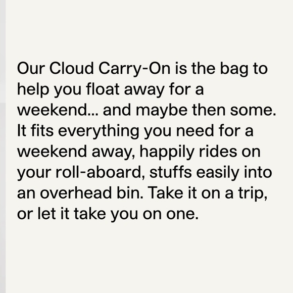 NWT BAGGU BLACK Cloud Carry-on - Picture 5 of 6